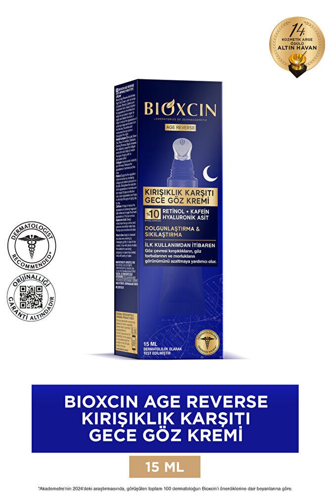 Age Reverse Kırışıklık Karşıtı Göz Kremi 15 ml (%10 Retinol, Kafein)