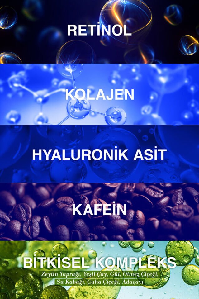 Age Reverse Kırışıklık Karşıtı Göz Kremi 15 ml (%10 Retinol, Kafein)
