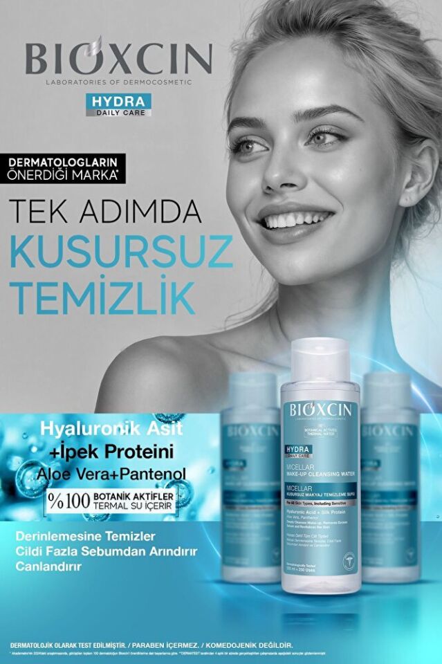 Hydra Micellar Makyaj Temizleme Suyu 500 ml, Hyaluronik Asit, AloeVera, Pantenol (1 Alana 1 Bedava)