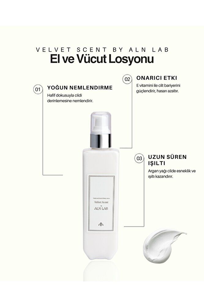 ALN Lab Vücut Losyonu – Nemlendirici & Yumuşatıcı Bakım | Hızlı Emilen, Uzun Süre