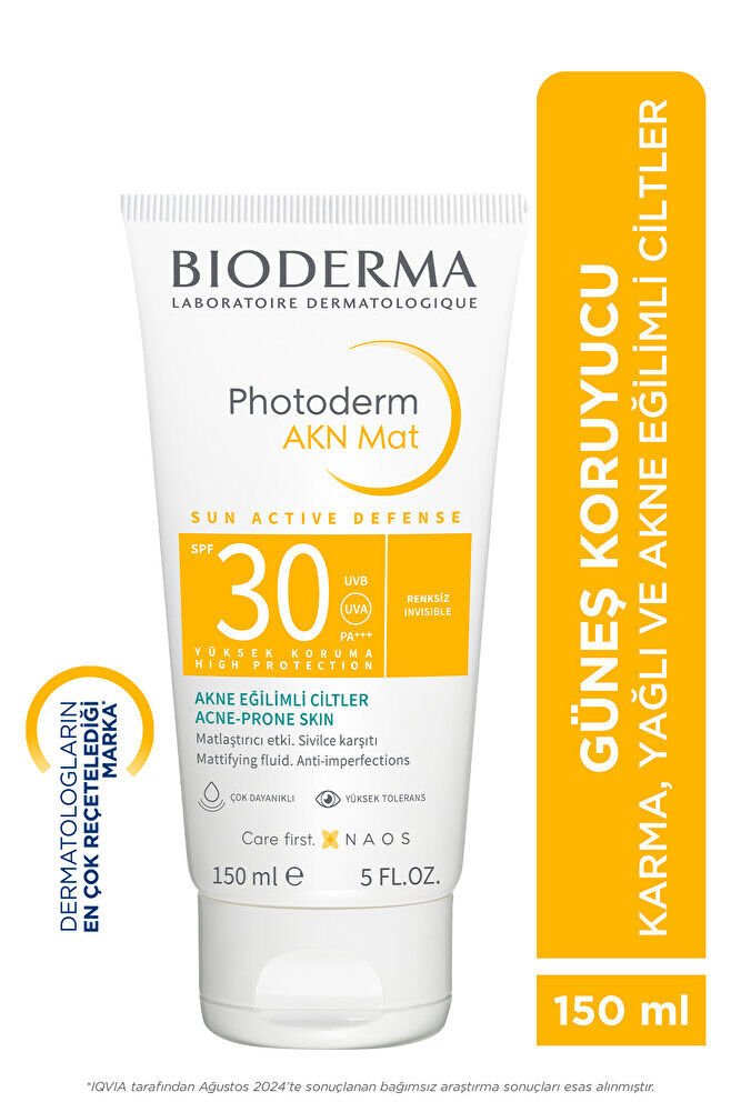 Photoderm AKN Mat Sivilce Karşıtı Güneş Kremi Yağlı Akne Eğilimli Ciltler Matlaştırıcı Etki 150 ml