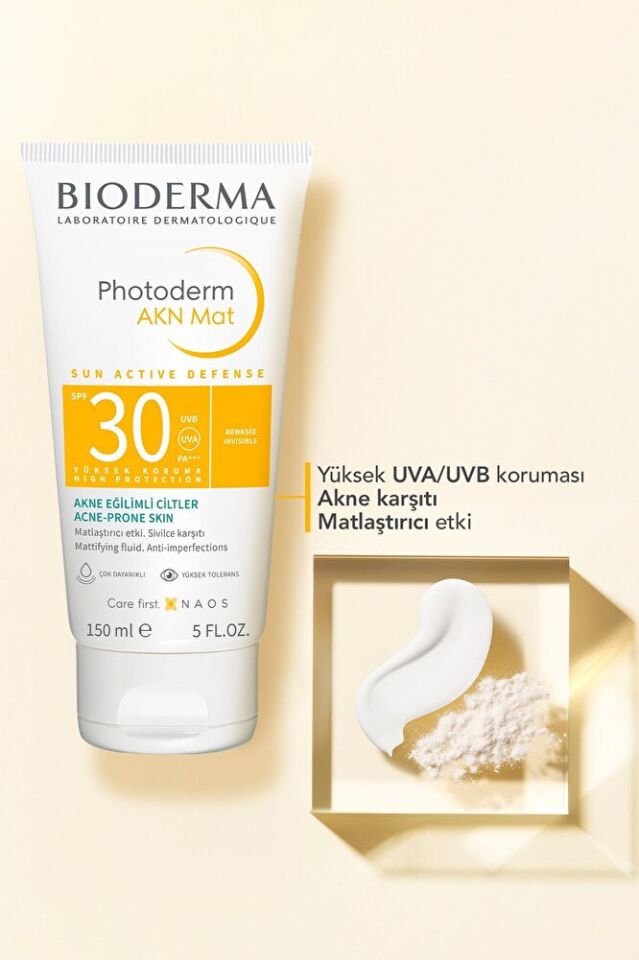 Photoderm AKN Mat Sivilce Karşıtı Güneş Kremi Yağlı Akne Eğilimli Ciltler Matlaştırıcı Etki 150 ml