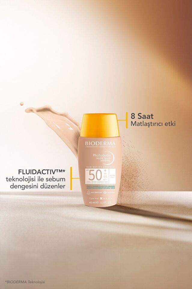 Photoderm Nude Touch SPF50+ Light Karma Yağlı Ciltler Kapatıcı Etkili Renkli Güneş Kremi 40