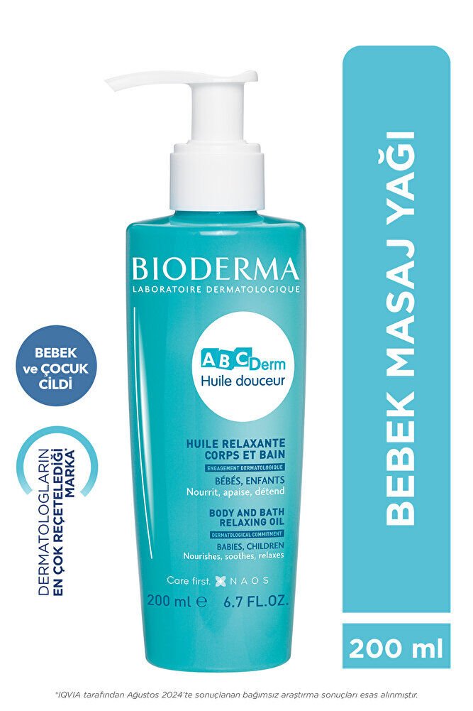 ABCDerm Relaxing Oil Bebek ve Çocuk Besleyici, Yatıştıcı, Koruyucu, Nemlendirici Masaj Yağı 200 ml
