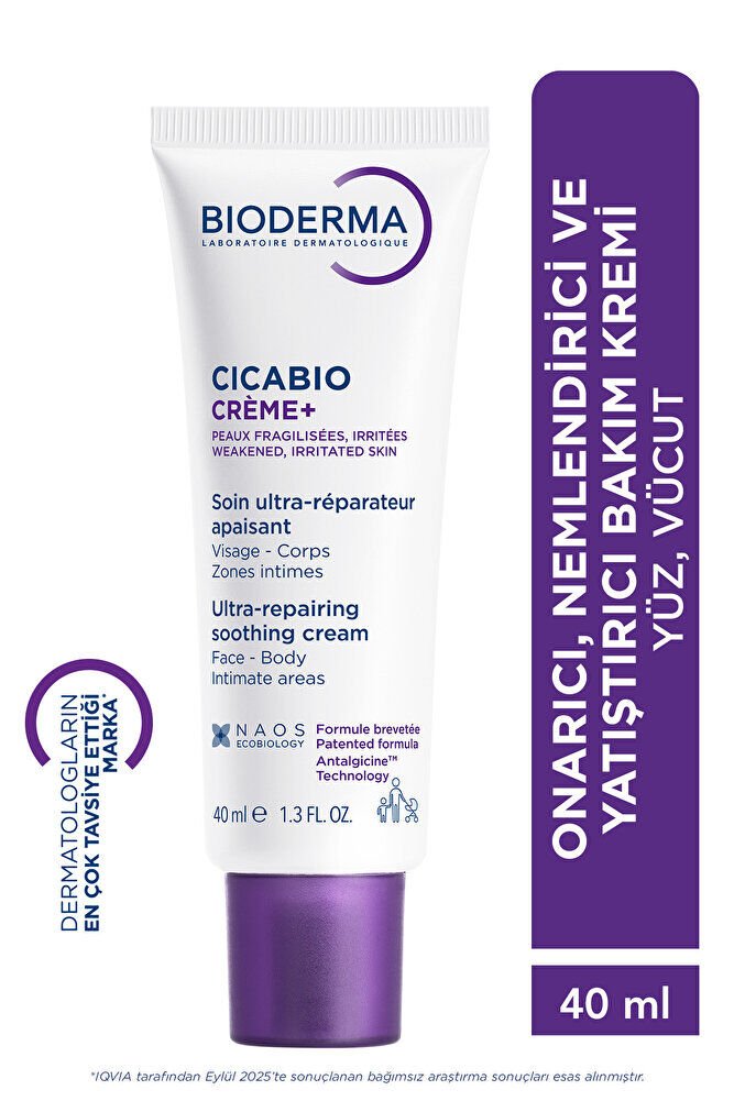 Cicabio Cream+ Onarıcı Yatıştırıcı Nemlendirici Cica Krem Bebek Çocuk Yetişkin Yüz Vücut 40 ml
