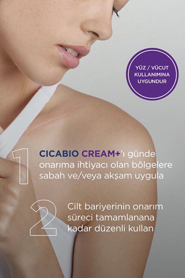 Cicabio Cream+ Onarıcı Yatıştırıcı Nemlendirici Cica Krem Bebek Çocuk Yetişkin Yüz Vücut 40 ml