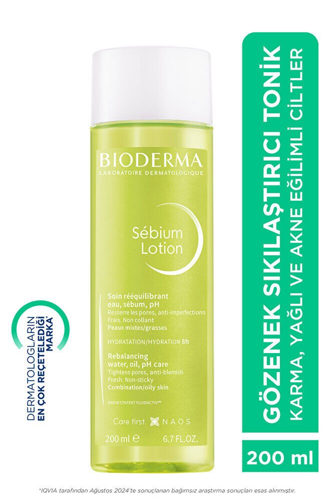 Sebium Lotion Salisilik asit içeren Gözenek Sıkılaştırıcı Siyah Nokta Karşıtı Arındırıcı Tonik 200ml