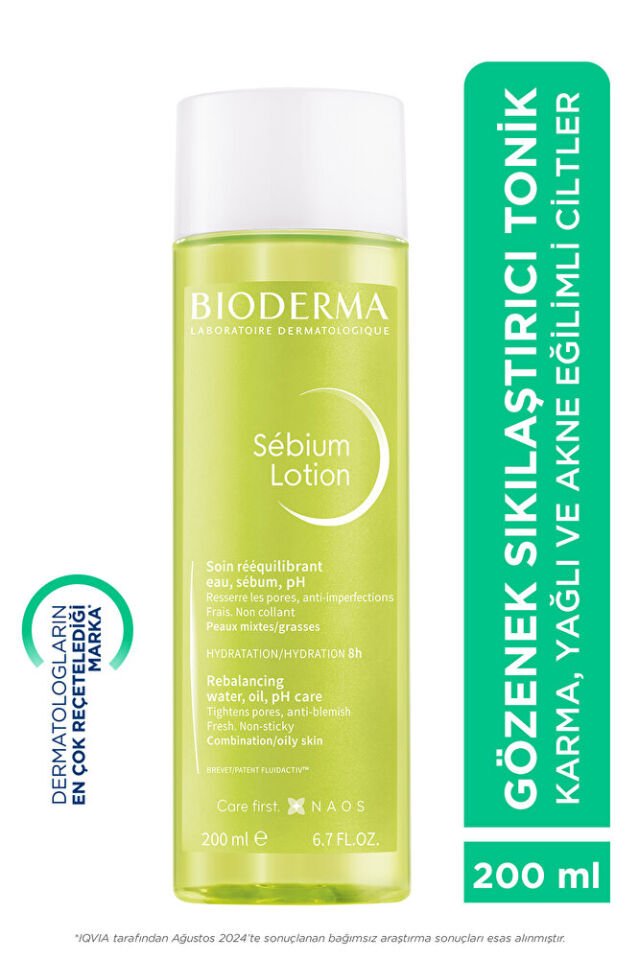 Sebium Lotion Salisilik asit içeren Gözenek Sıkılaştırıcı Siyah Nokta Karşıtı Arındırıcı Tonik 200ml