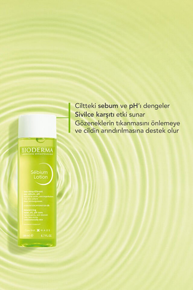 Sebium Lotion Salisilik asit içeren Gözenek Sıkılaştırıcı Siyah Nokta Karşıtı Arındırıcı Tonik 200ml