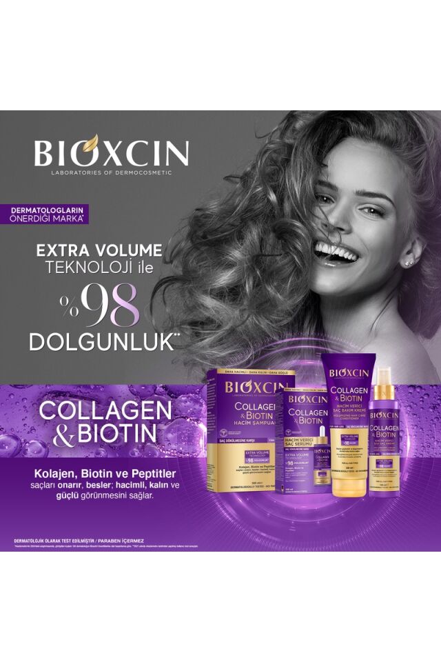 Bioxcin Kolajen ve Biotinli Hacim Artırıcı Saç Serumu 100 ml – Saç Dökülmesine Karşı, Tüm Saç Tiplerine Uygun