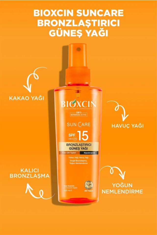 Bioxcin Sun Care SPF 15 Bronzlaştırıcı Sprey 200 ml