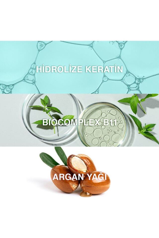 Bioxcin Keratin & Argan Onarıcı Bakım Şampuan 3 x 300 ml
