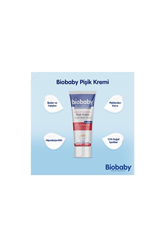 Alvit Bıobaby 75 ml Pişik Giderici Krem Ultra Hassas Bebekler İçin Hipoalerjenik Koruma