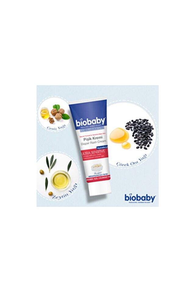 Alvit Bıobaby 75 ml Pişik Giderici Krem Ultra Hassas Bebekler İçin Hipoalerjenik Koruma