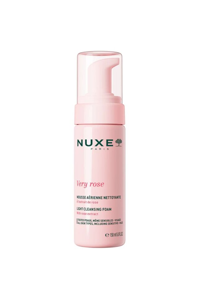 Nuxe Very Rose Yüz Temizleme Köpüğü 150 ml Tüm Cilt Tipleri İçin Hafif Etkili Temizlik