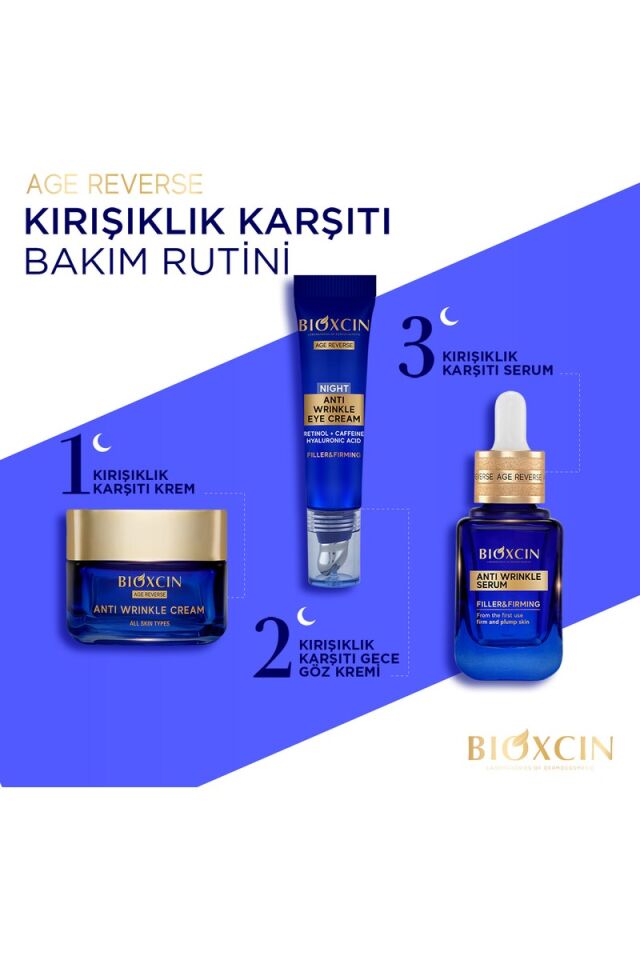 Bioxcin Age Reverse Krem - %10 Retinol, Kolajen Dolgunluk, Sıkılık 50 ml
