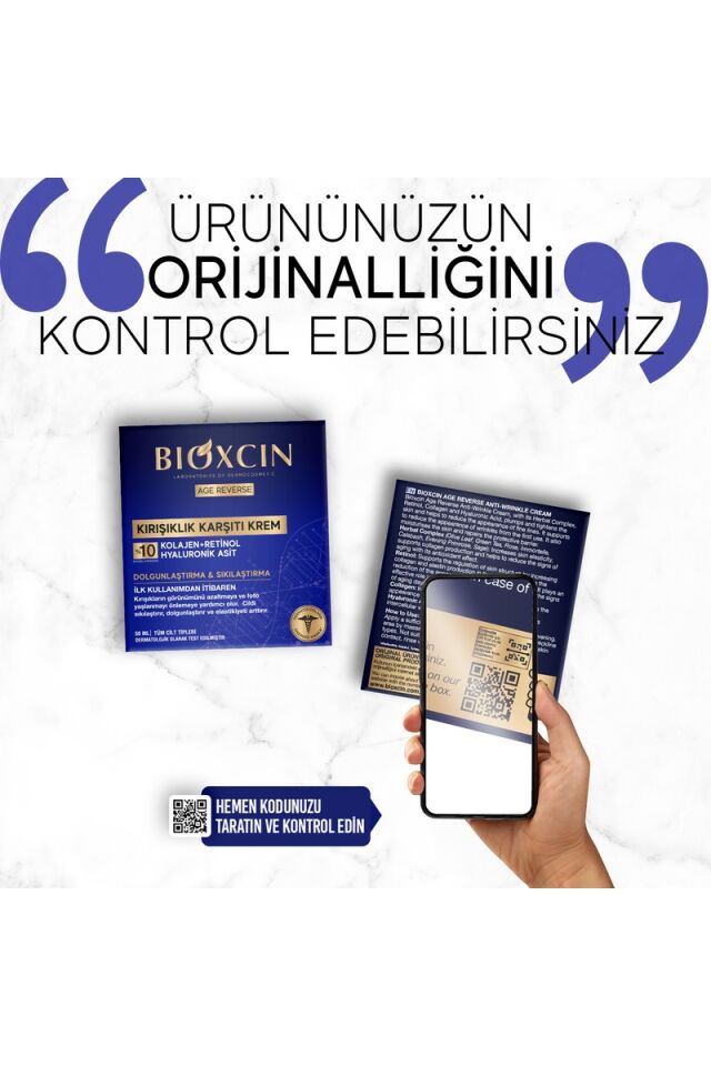 Bioxcin Age Reverse Krem - %10 Retinol, Kolajen Dolgunluk, Sıkılık 50 ml