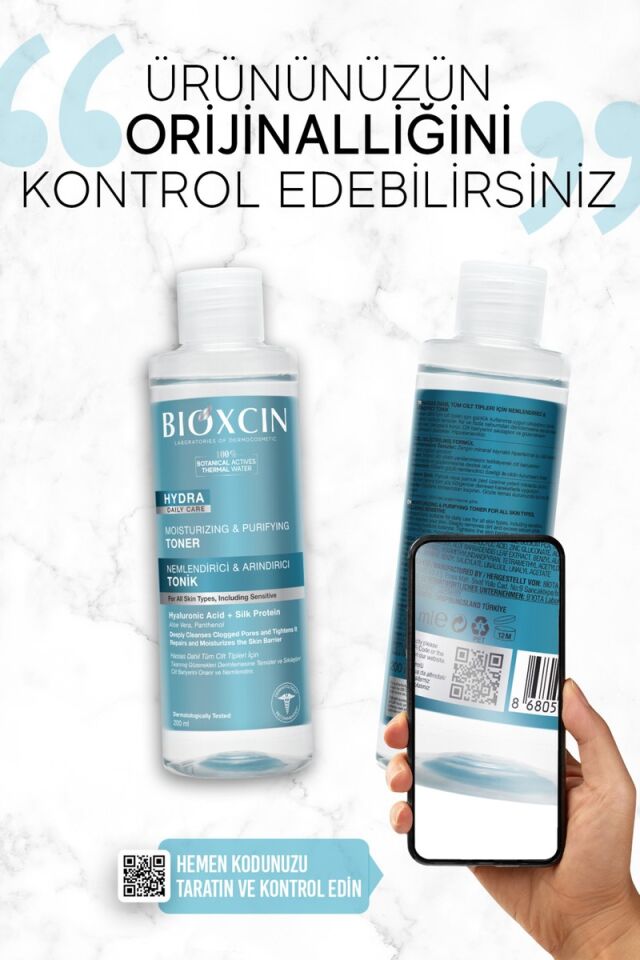 Bioxcin Hydra Kuru Ve Hassas Ciltler İçin Nemlendirici Arındırıcı Tonik 200 Ml - Hyalüronik Asit
