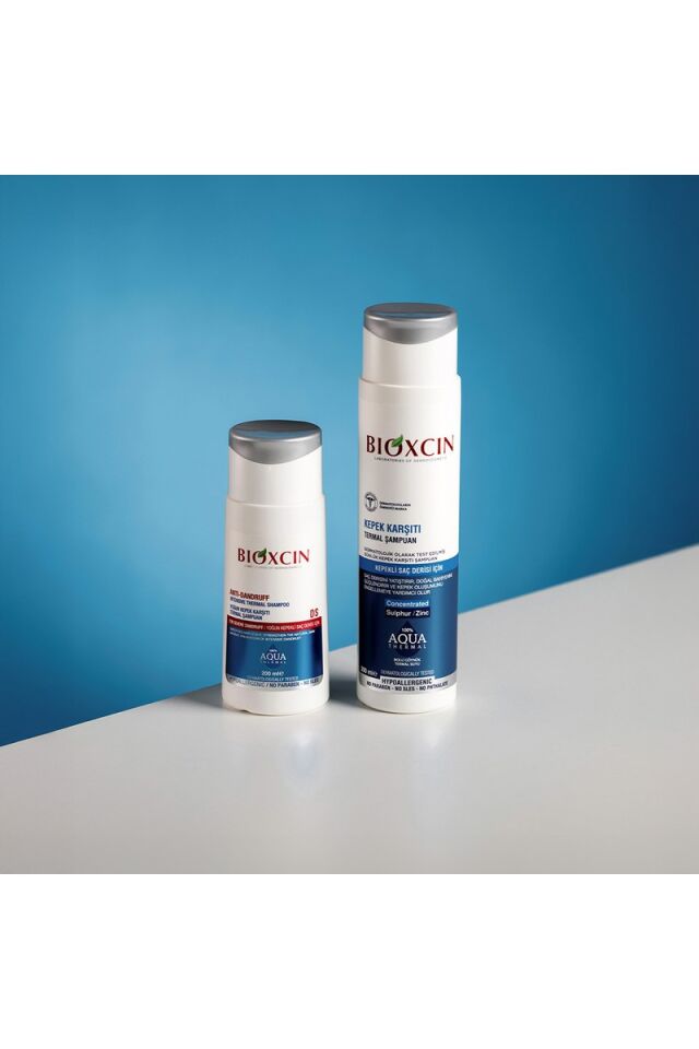 Bioxcin Kepek Karşıtı Termal Şampuan - Kepekli Saçlar İçin Yatıştırıcı ve Paraben İçermeyen Formül, 300 ml