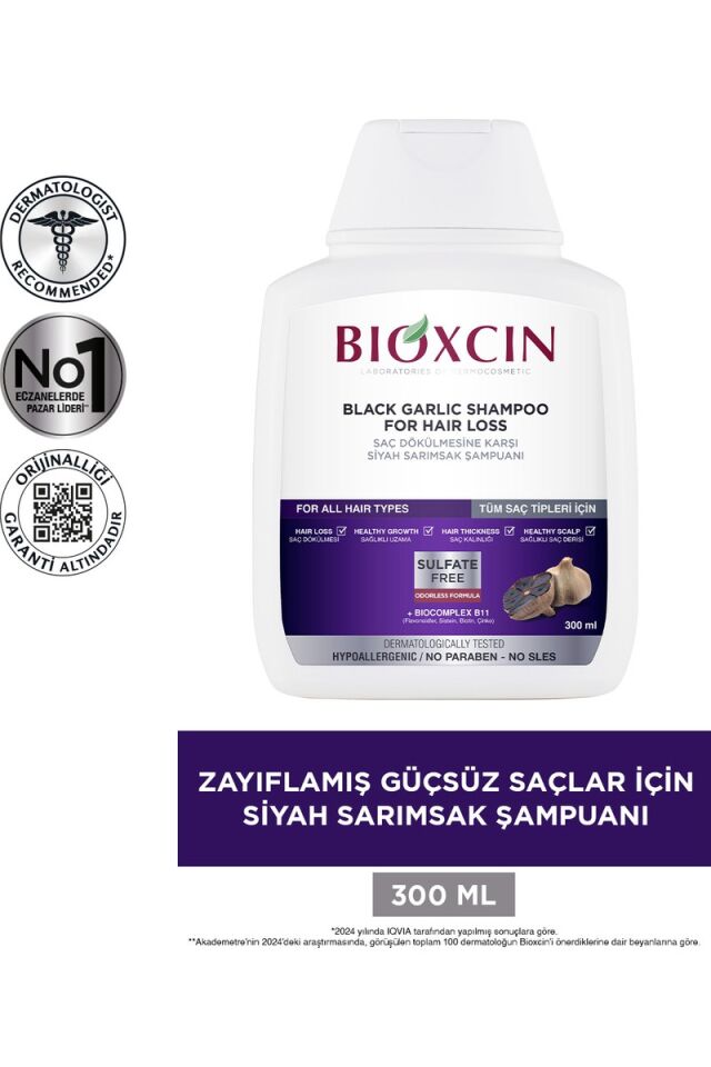 Bioxcin Siyah Sarımsak Şampuanı 3 al 2 öde (3x300ml)
