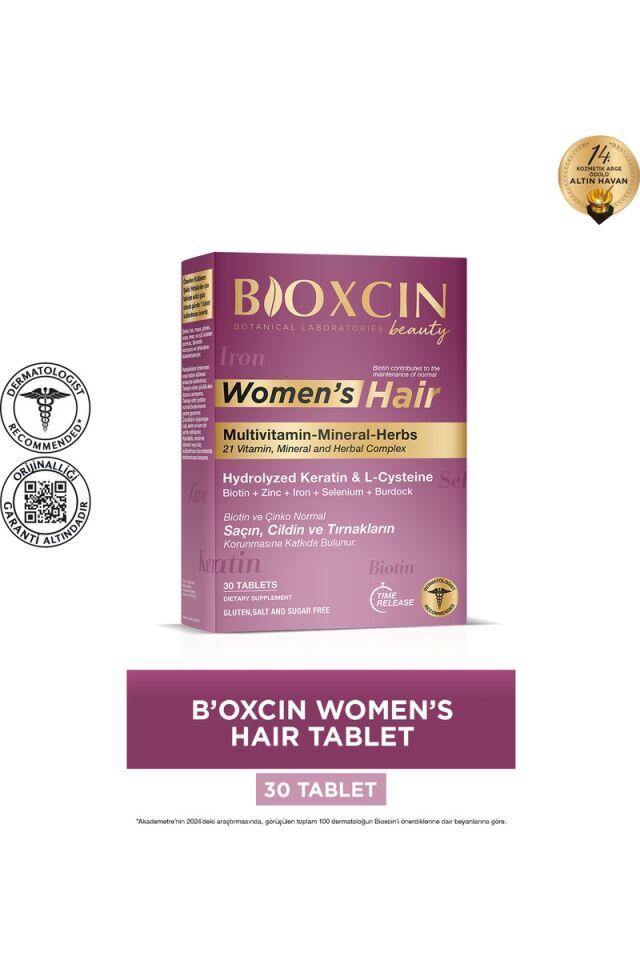 Bioxcin Women's Hair Multivitamin ve Mineral Takviyesi 30 Tablet