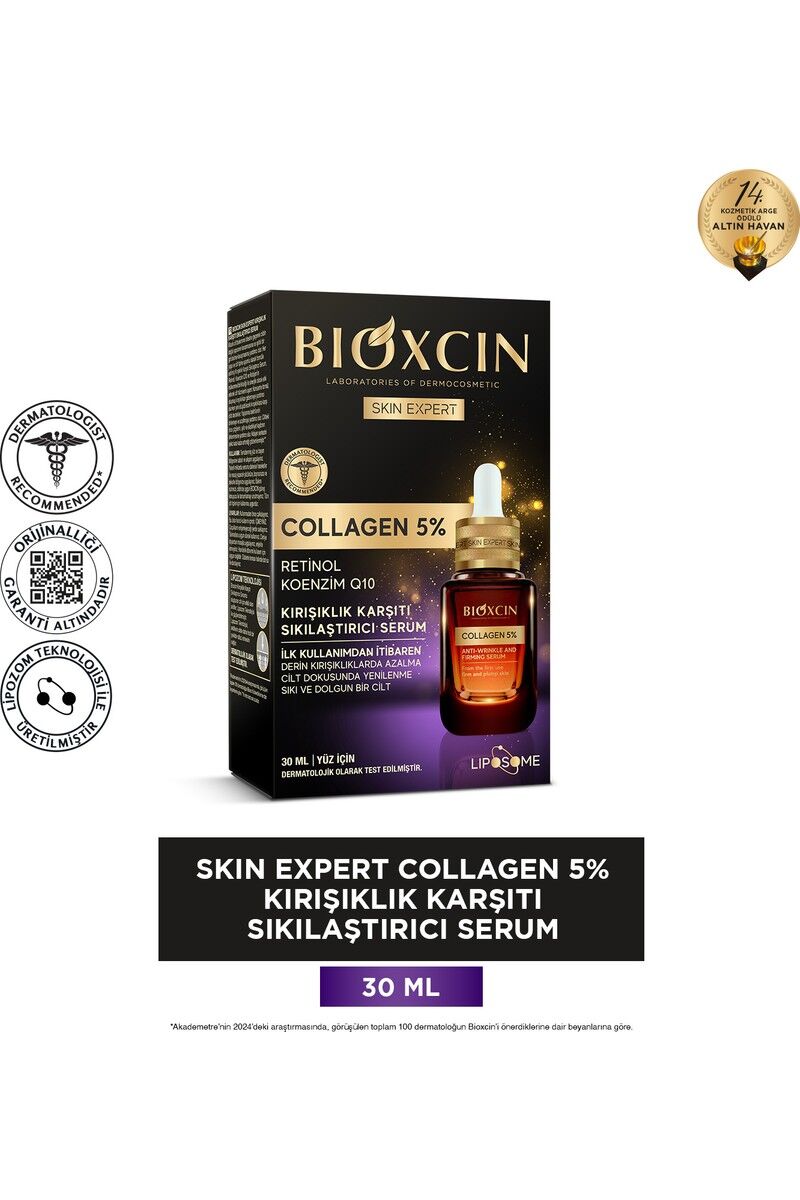 Bioxcin Collagen Retinol Serum - Collagen %5 Retinol Koenzim Q10 Lipozoma