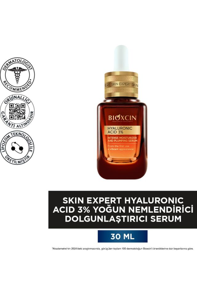 Bioxcin Hyaluronic Acid %3 Yoğun Nemlendirici Dolgunlaştırıcı Serum 30 ml