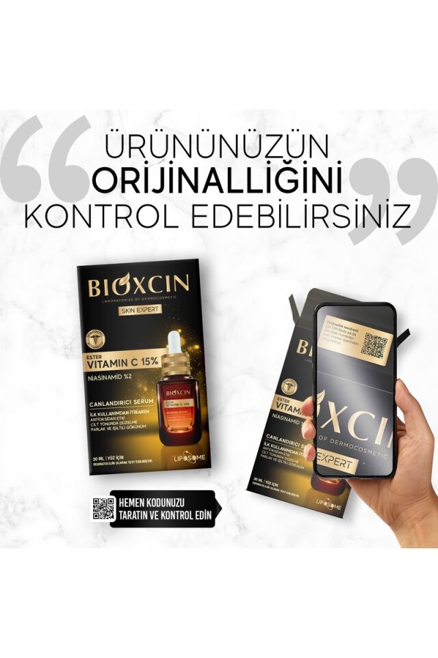 Bioxcin Ester C Vitamini Serum %15 & Niasinamid %2 - Aydınlatıcı Canlandırıcı Renk Tonu Eşitleyici Lipozomal