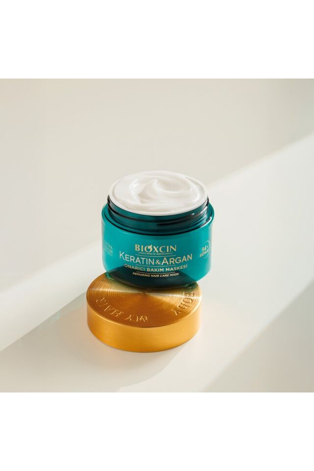 Bioxcin Keratin ve Argan Yağlı Onarıcı Saç Maskesi 225 ml – Derin Nemlendirme, Parlaklık ve Güçlü Protein Kompleksi