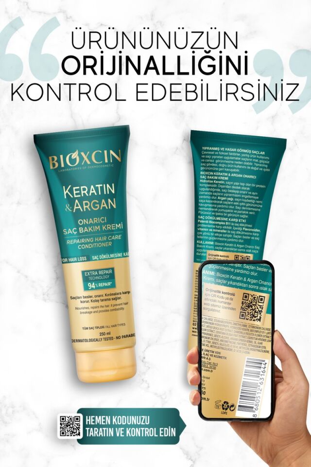 Bioxcin Keratin Argan Saç Bakım Kremi 250 ml