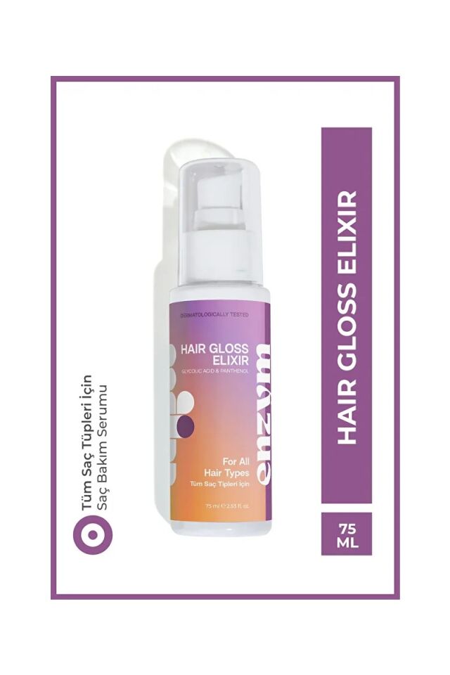 Gloss Elixir Parlaklık ve Pürüzsüzlük Verici, Canlandırıcı Saç Bakım Serumu 75 ml