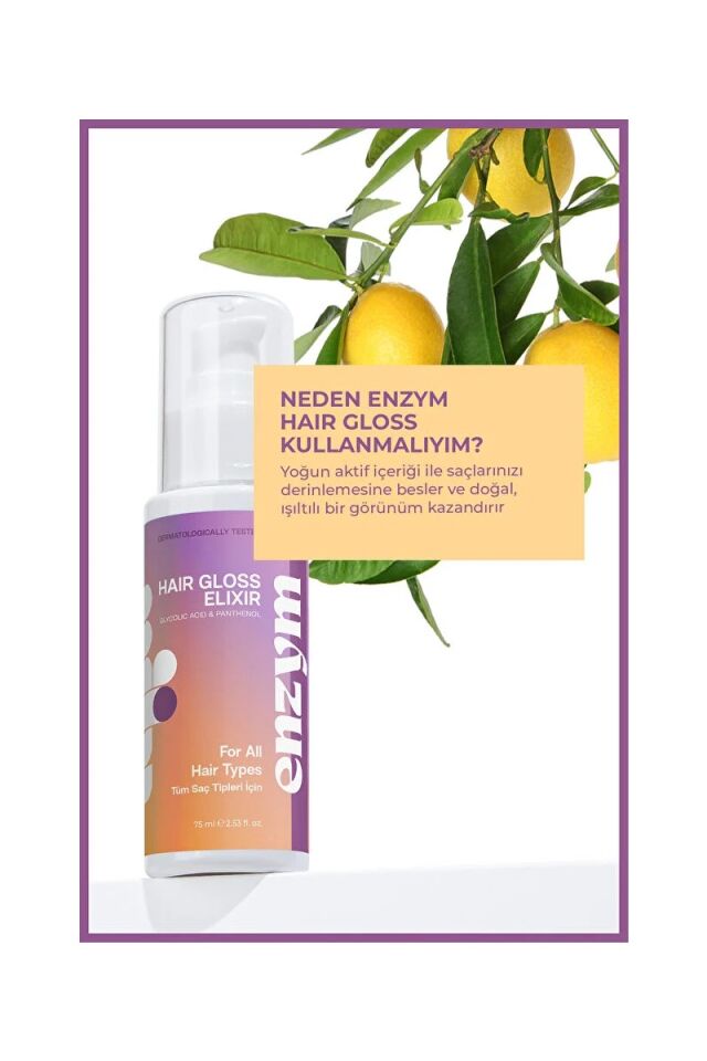 Gloss Elixir Parlaklık ve Pürüzsüzlük Verici, Canlandırıcı Saç Bakım Serumu 75 ml