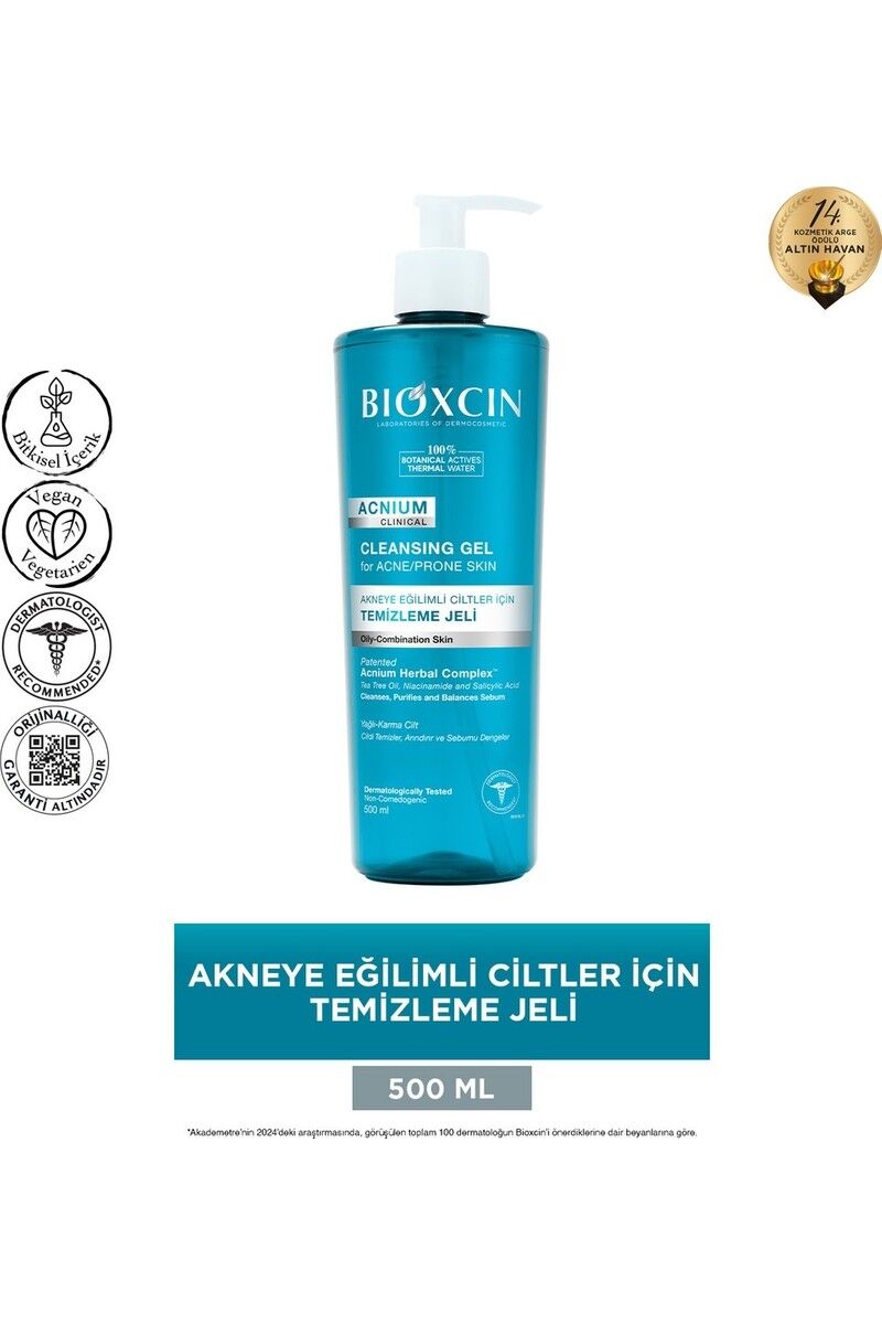 Bioxcin Acnium Sebum Dengeleyici Yüz Yıkama Jeli 500 ml