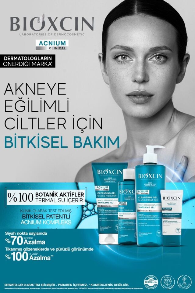 Bioxcin Acnium Sebum Dengeleyici Yüz Yıkama Jeli 500 ml + 500 ml Avantaj Paket