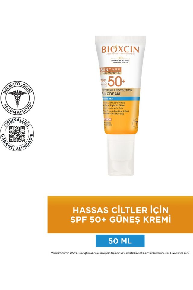 Bioxcin Suncare Hassas Ciltler SPF50+ Güneş Kremi 50 ml
