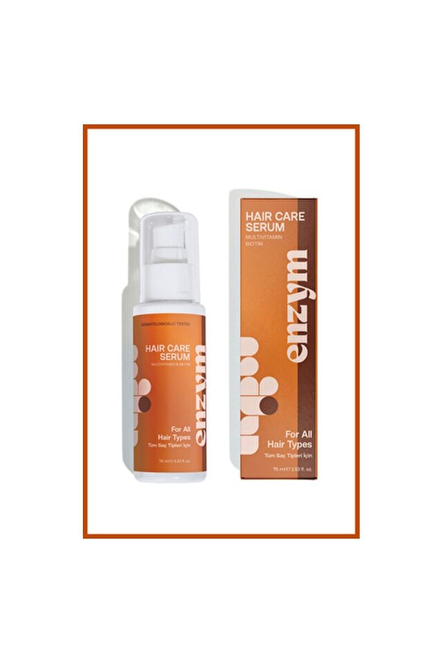 Enzym Cosmetics Enzym Multivitamin Saç Bakım Serumu Canlandırıcı Etki 75 ml Doğal İçeriklerle