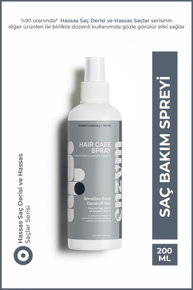 Enzym Cosmetics Hassas Saç Derisi ve Kepekli Saçlara Özel Saç Bakım Sprey 200 ml