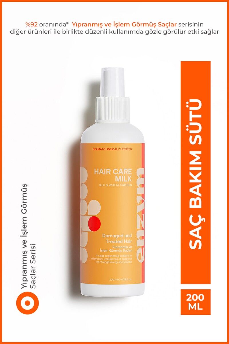 Enzym Cosmetics İşlem Görmüş Saçlara Özel Saç Bakım Sütü Sprey 200 ml