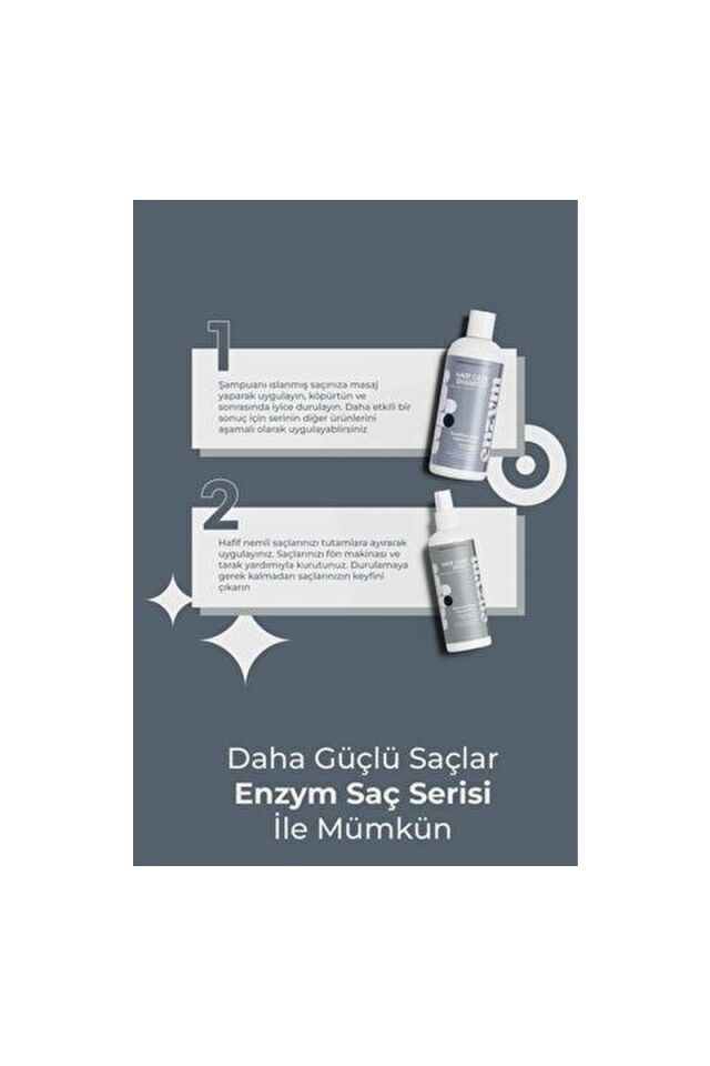 Enzym Cosmetics Hassas Saç Derisi İçin Kepek Karşıtı Saç Bakım Seti 400 ml Sülfatsız