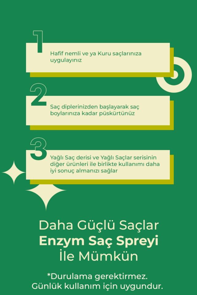 Yağlı Saç Derisi ve Yağlı Saçlara Özel Yağlanma Karşıtı Saç Bakım Spreyi 200 ml