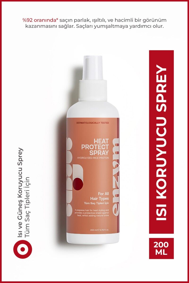 Isı ve Güneş Koruyucu Etkili Saç Spreyi 200 ml (Keratin + Hidrolize Pirinç Proteini)