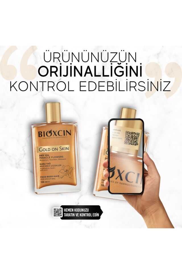 Bioxcin Gold On Skin Altın Parıltılı Kuru Yağ 100 ml - Dry Oil Saç Yüz Vücut