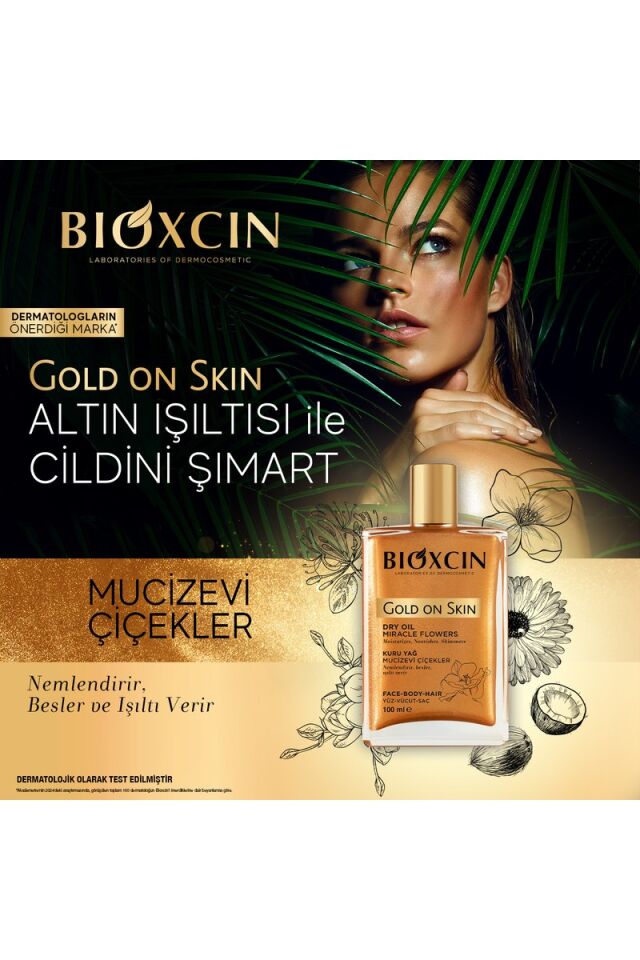 Bioxcin Gold On Skin Altın Parıltılı Kuru Yağ 100 ml - Dry Oil Saç Yüz Vücut