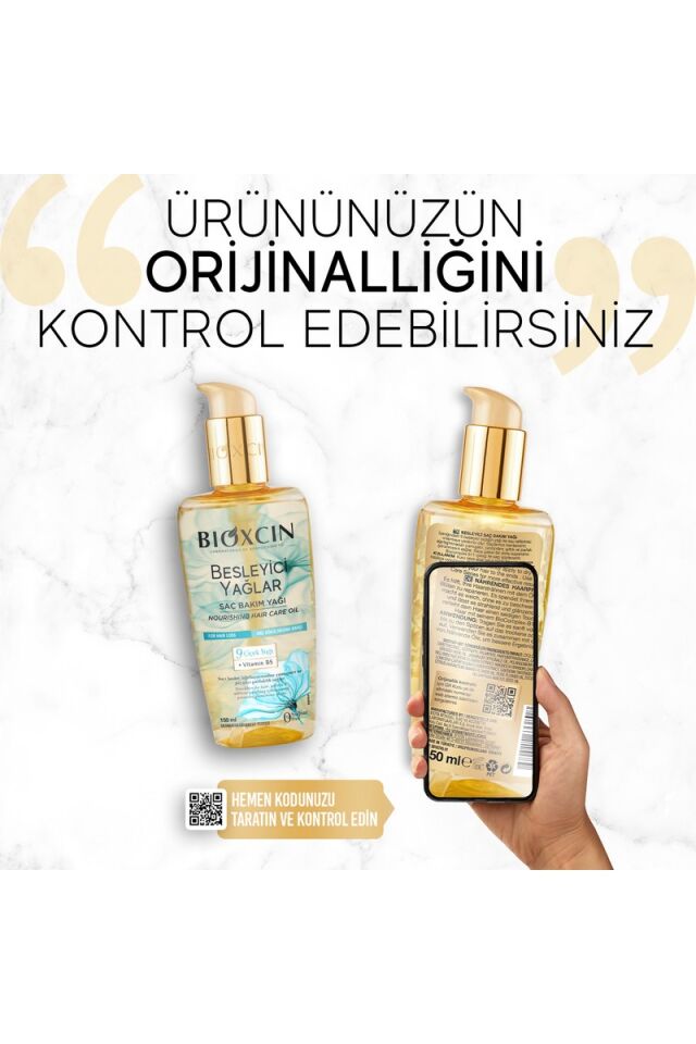 Bioxcin Sülfatsız Saç Bakım Yağı 150 ml – 9 Çiçek Yağı ve B5 Vitamini ile Dökülme Karşıtı, Kuru ve Yıpranmış Saçlar İçin Yoğun Besleyici