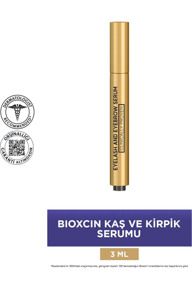 Bioxcin Kaş Kirpik Serumu - Kolajen Hyaluronik Asit Hint Yağı Keratin Peptidleri B5 Biocomplex B11