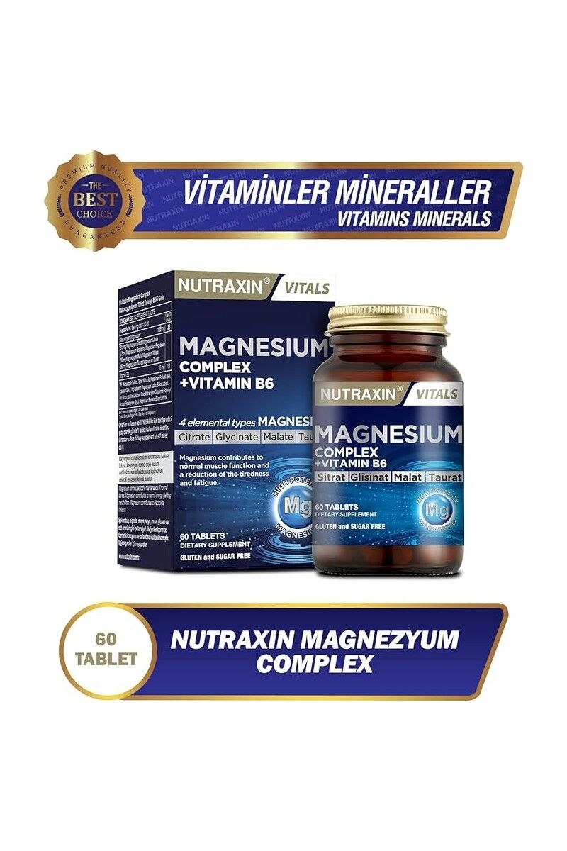 Nutraxin Magnezyum Complex+ Vitamin B6 60 Tablet