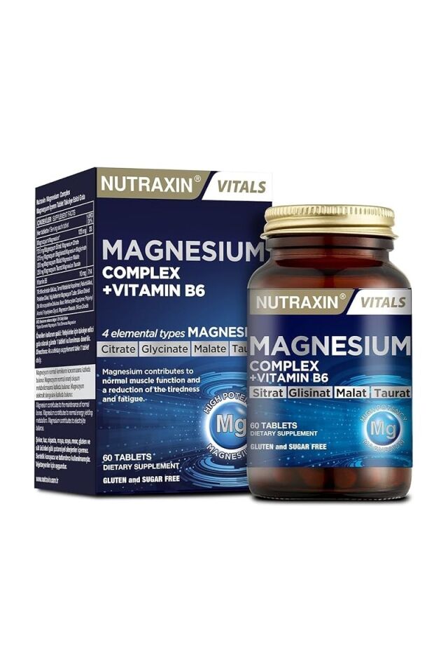 Nutraxin Magnezyum Complex+ Vitamin B6 60 Tablet