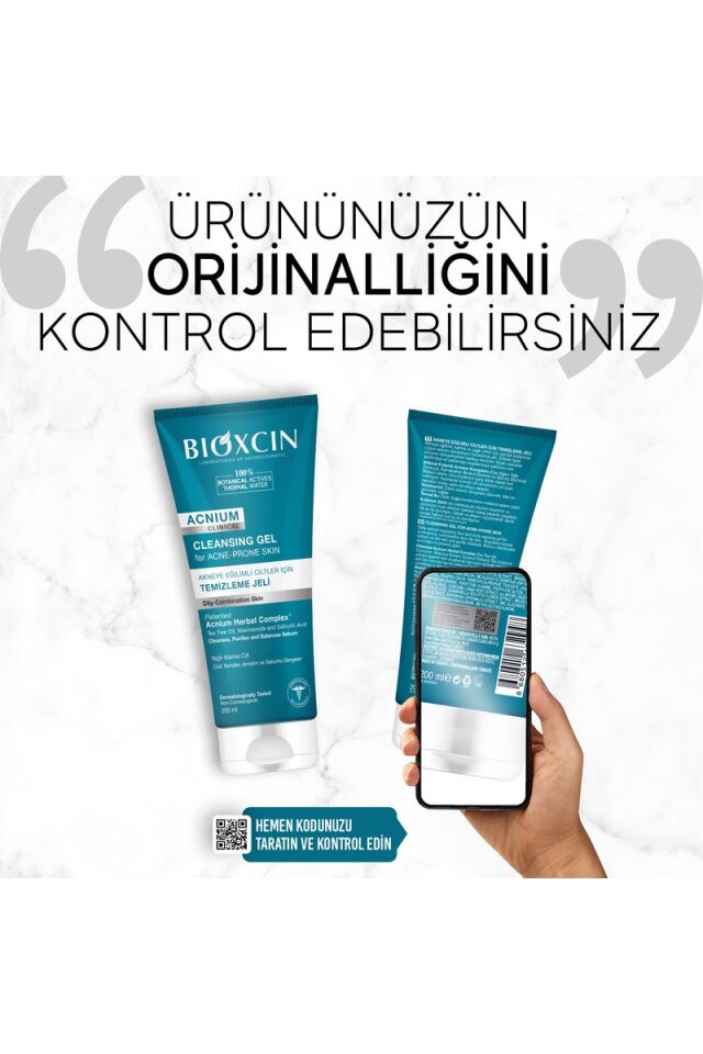 Bioxcin Acnium Yüz Yıkama Jeli Sivilce Karşıtı Etki 200 ml Akneli Ciltler İçin