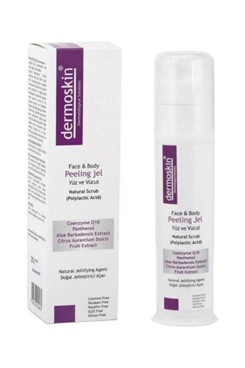 Dermoskin Face & Body Peeling Jel | Yüz ve Vücut Peelingi | Nemlendirici Probiyotik Cilt Bakımı | 100 ml