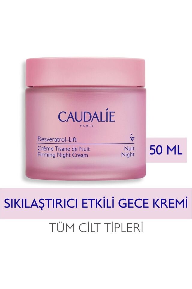 Caudalie Kolajen Destekli Sıkılaştırıcı Gece Kremi 50 ml – Yaşlanma Karşıtı Bakım, Tüm Cilt Tiplerine Uygun